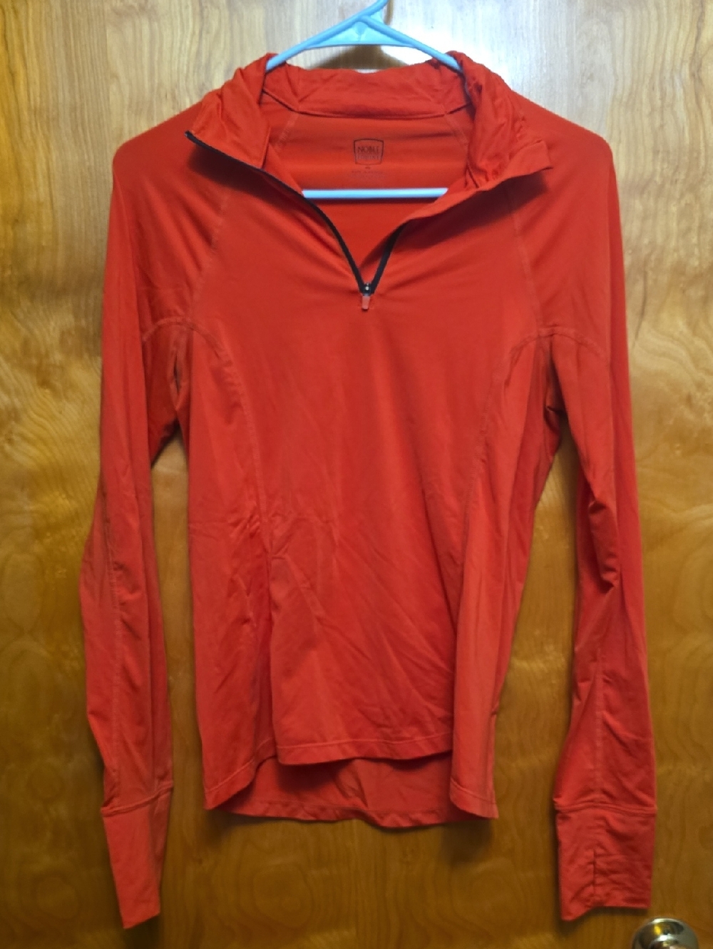 Long Sleeve Half-Zip Performance Top - Red